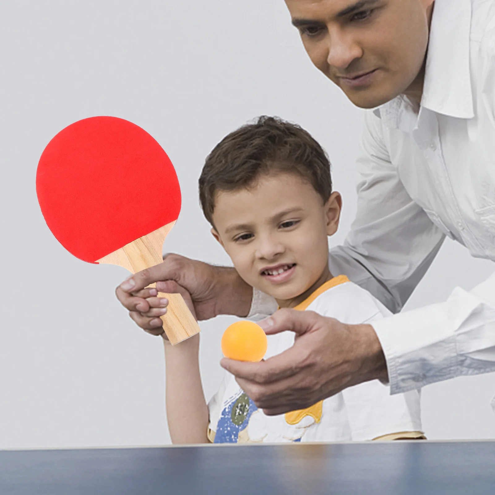 

1Pair Table Tennis Racket Wooden Beginner Paddle Lightweight Portable Training Bat for Kids Adults Outdoor Indoor Play