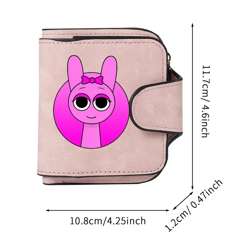 Sprunki Boy Girl Anime Peripheral Wallets Korean Version Trendy Purse Multi Card Slot Card Bags Zero Wallet Storage Bag Gift Hot