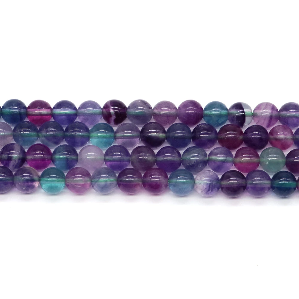 Natural Stone Rainbow fluorite Beads Loose Spacer Beads For Jewelry Making 4/6/8/10mm DIY Handmade Bracelets Necklaces Ear studs