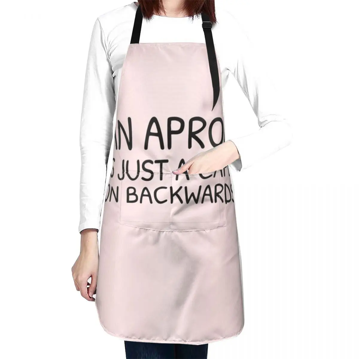 An Apron is just a cape on backwards Pink Apron cook wear Cooking women's work Apron