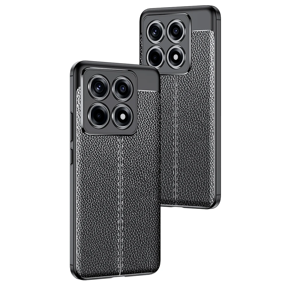 حافظة لهاتف Xiaomi 14T Pro/14T مصنوعة من جلد الليتشي بفتحة رفيعة من مادة البولي يوريثان الحراري المقاومة للصدمات لسلسلة Xiaomi 15/14/13/12 #2