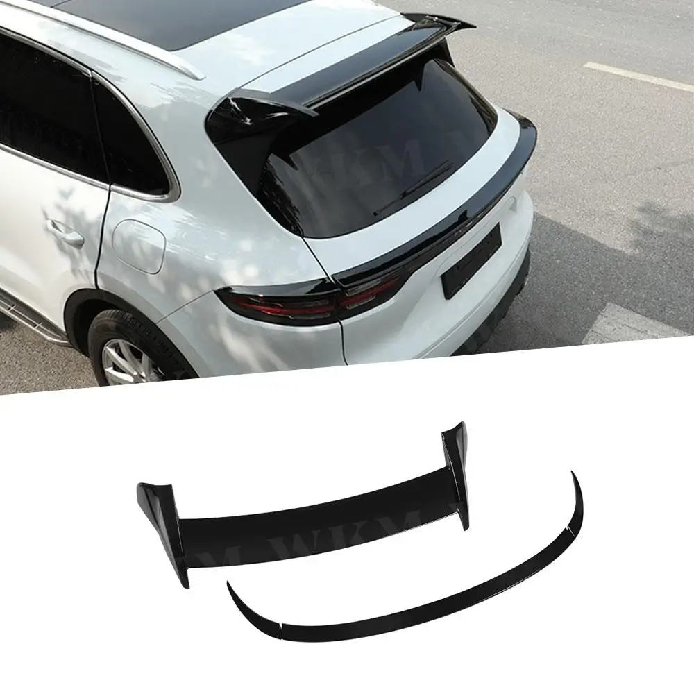 

Carbon Fiber FRP Material Rear Trunk Boot Spoiler Roof Lip Wings For Porsche Cayenne 2018-2021 Auto Car Styling