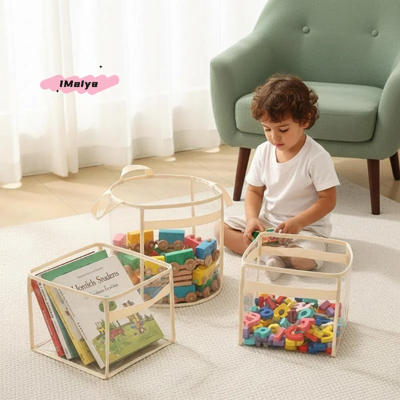 Picture 7: M-Transparent Children's Toy Storage Basket Large Size Toy Storage Bag Large Capacity Household Multifunctional Storage Basket