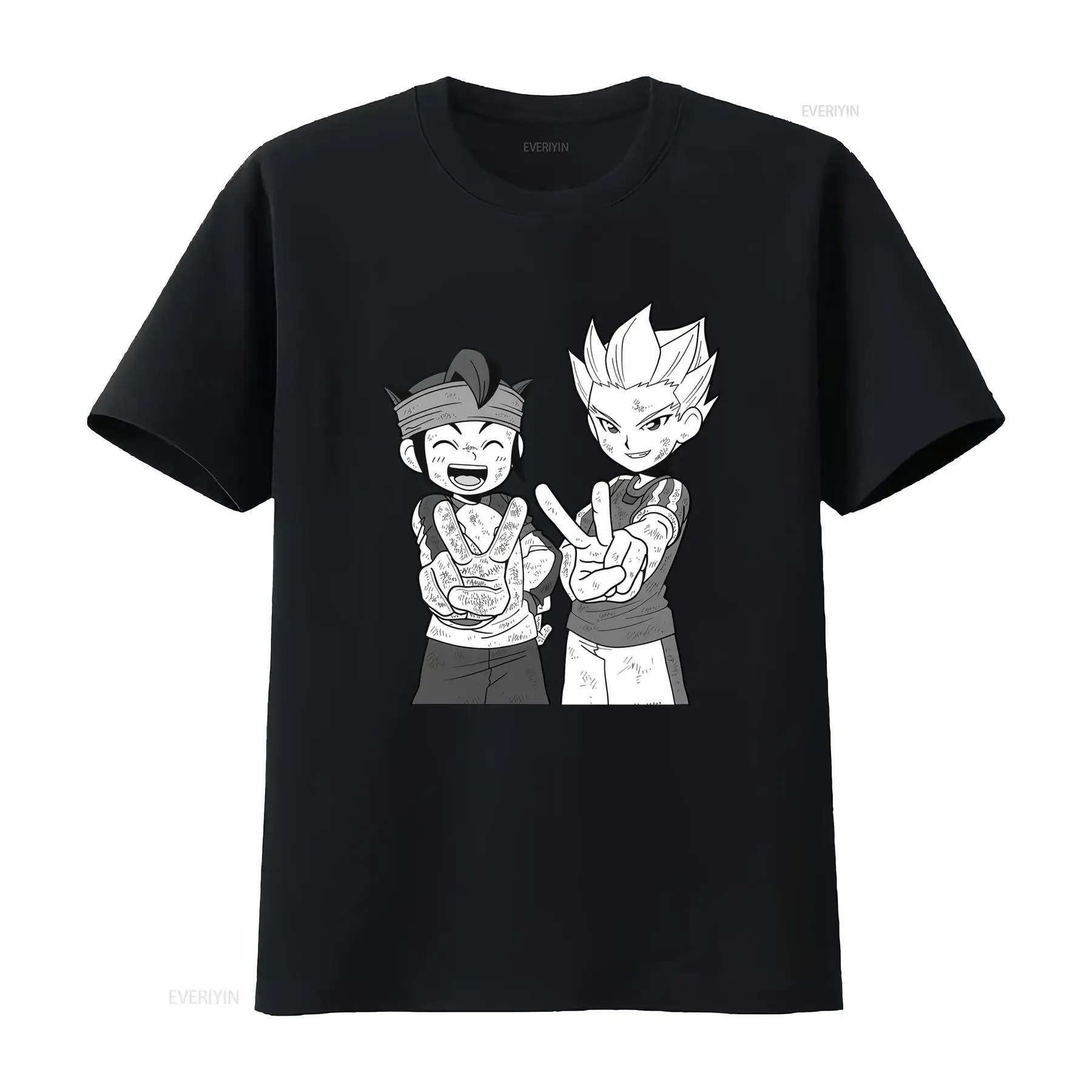 T shirt casual da uomo con fan art di Axel Blaze Inazuma Eleven design stile dinamico del personaggio adatta a tutte le