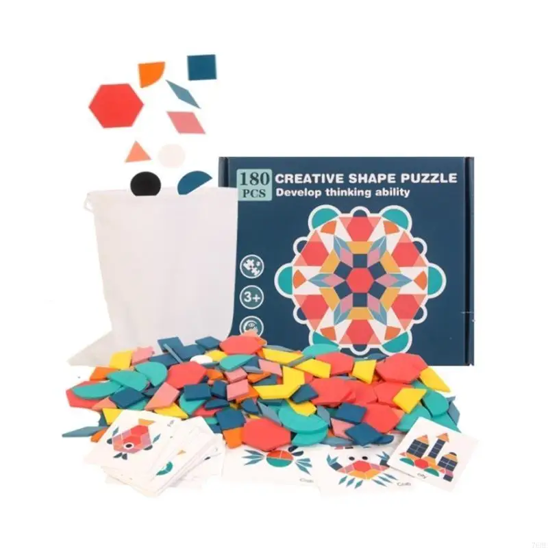 

76HF Геометрическая головоломка, деревянная игрушка Танграм, детская игрушка для развития мозга