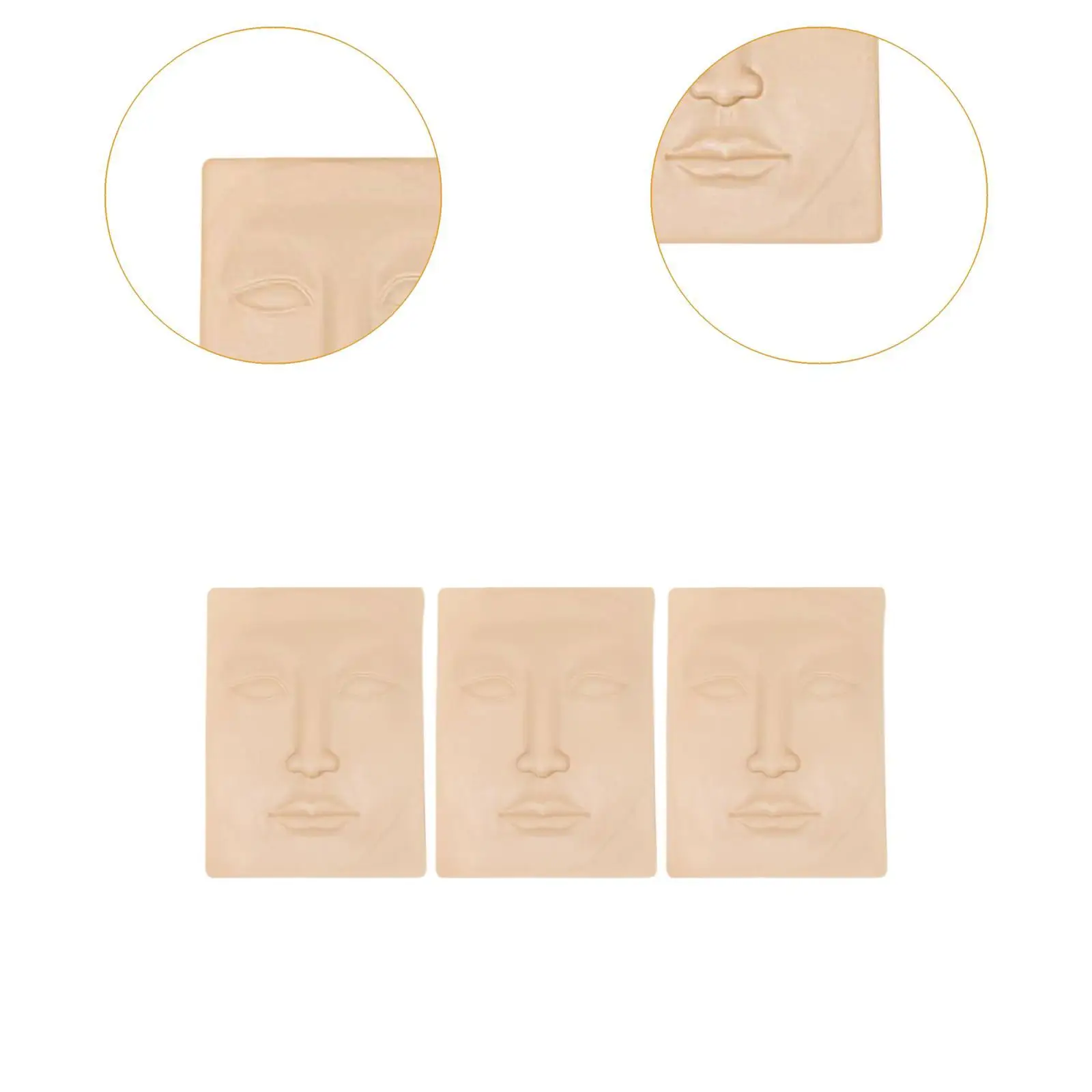 3x ممارسة الوجه من السيليكون Microblading لكامل الوجه ممارسة الوجه ثلاثية الأبعاد