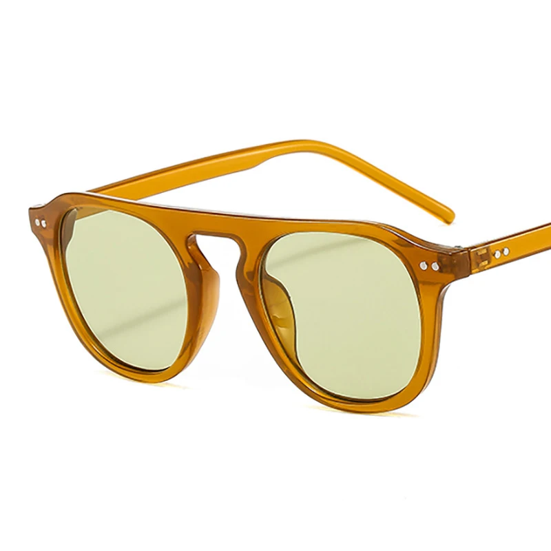 Occhiali da sole quadrati donna Designer di marca Jelly Color occhiali da sole Vintage rivetto moda femminile specchio irregolare Oculos De Sol