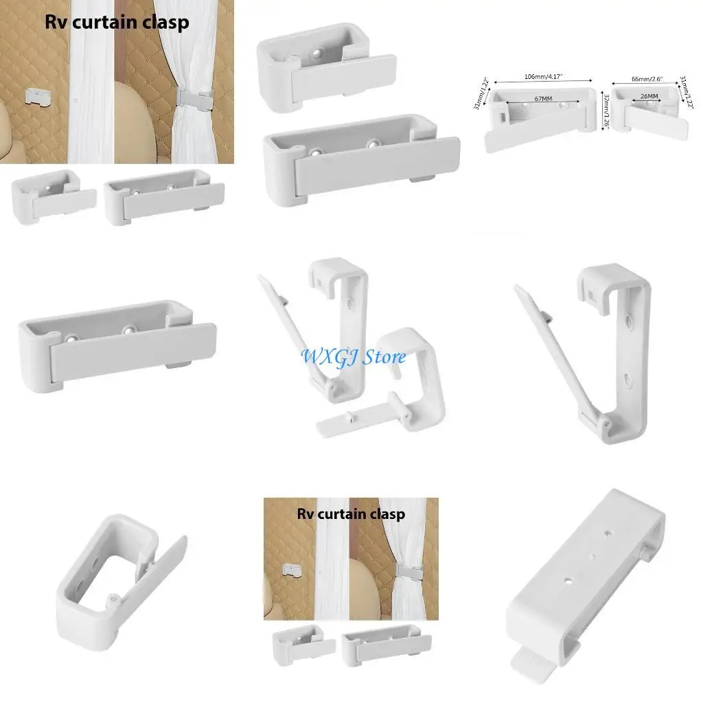 

37JE RVs Drapery Clip Drapes Fastener Window Curtain Fastener Fixing Clip Replacement Drape Buckle Automotive Hardware
