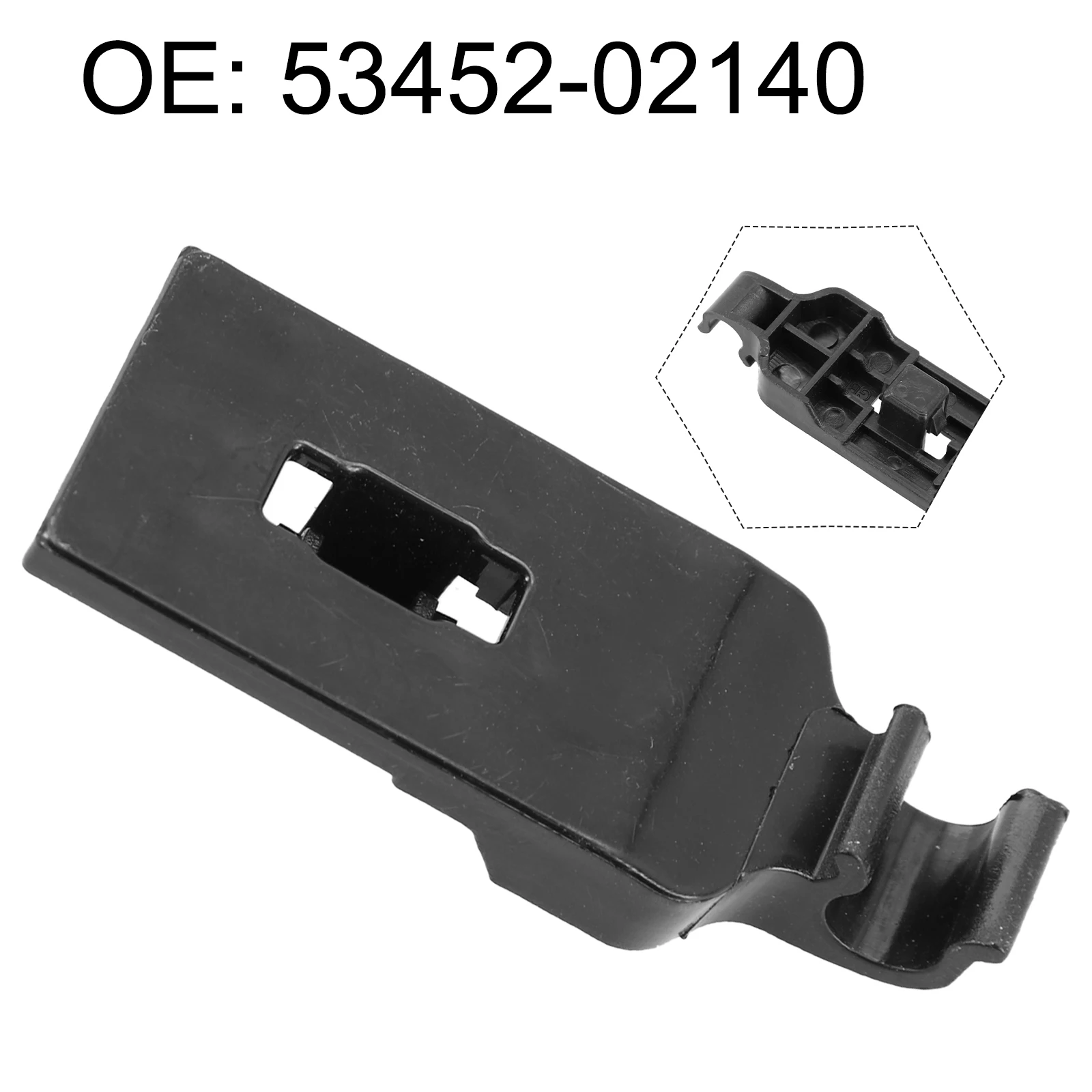 1pc Hood Plastic Prop Rod Clamp Clip For Toyota For Corolla 2014-2019  53452-02140 Plug-and-play Black Plastic Car Part