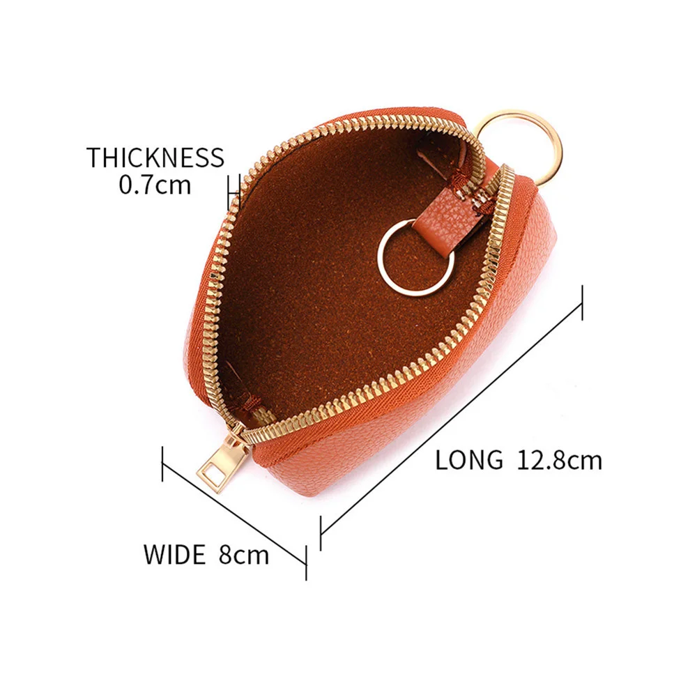 Leather Car Key Case Men Women Wallets Key Holder Housekeeper Covers Zipper Bag Keychain Cover for Keys Organizer Card Bag