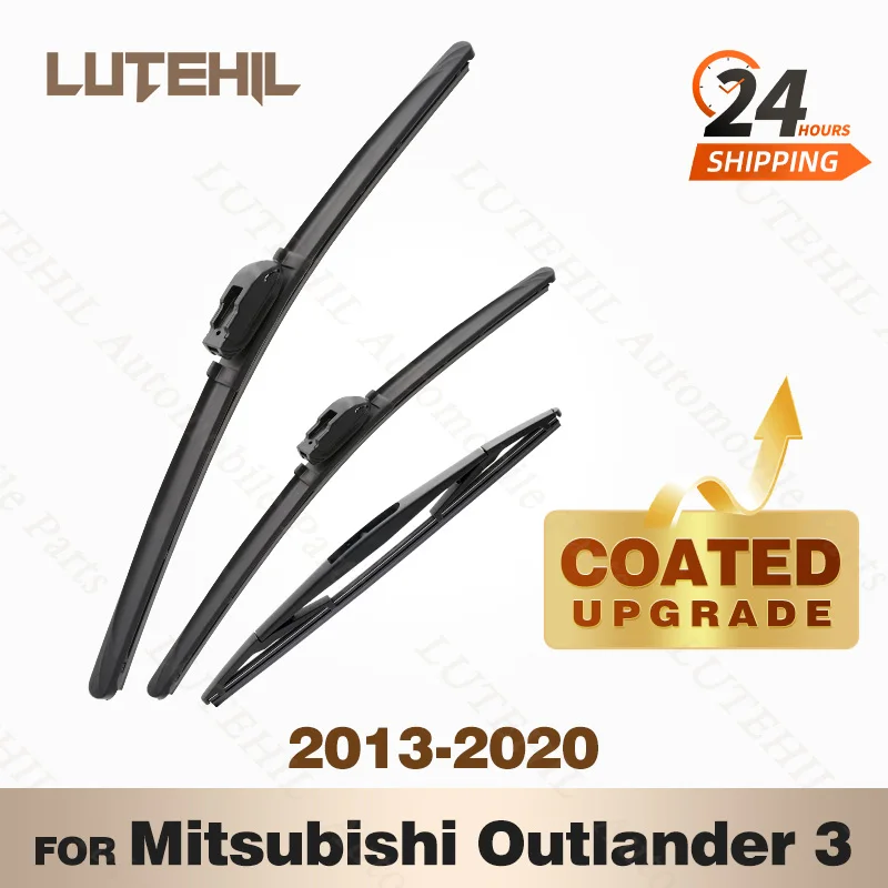 LUTEHIL\'s Silicone Front & Rear Wiper Set For Mitsubishi Outlander 3 2013 - 2020 2014 coated windshield wiper blade 26\