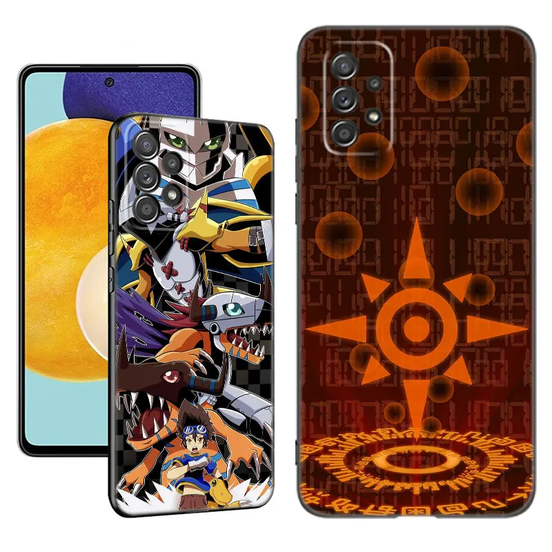 Digital Monster Digimon Case For Samsung A13 A22 A24 A32 A23 A25 A34 A35 A52S A53 A54 A55 A73 5G A12 A14 A15 A31 A33 A50 A51 A72