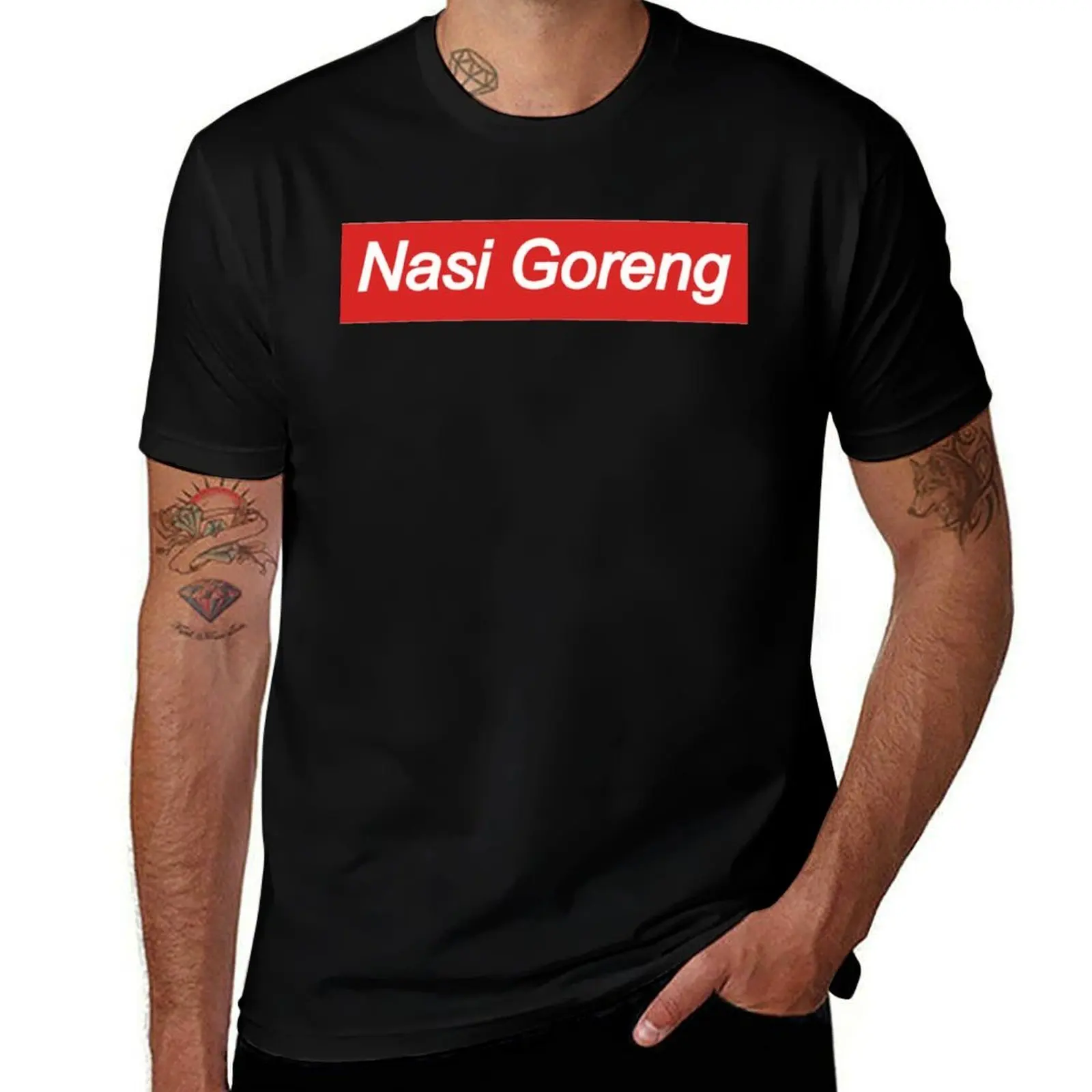 

nasi goreng Classic T Shirt T-Shirt black cotton t-shirt plain for man package man t shirt cotton T-Shirt