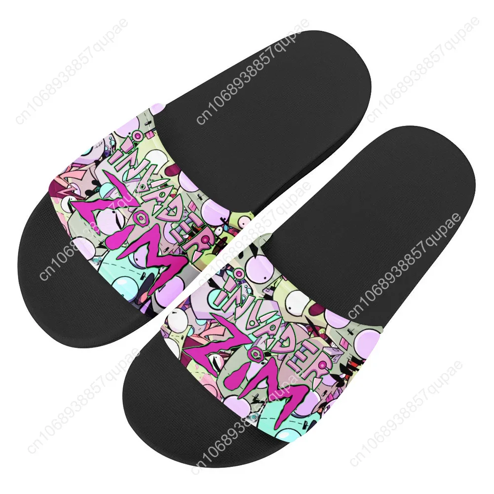 

Zim Anime Slippers Home Slippers Cute Cartoon Invader Men Women Teenagers Beach Pool Sandals Custom Made Summer Slipper Soft