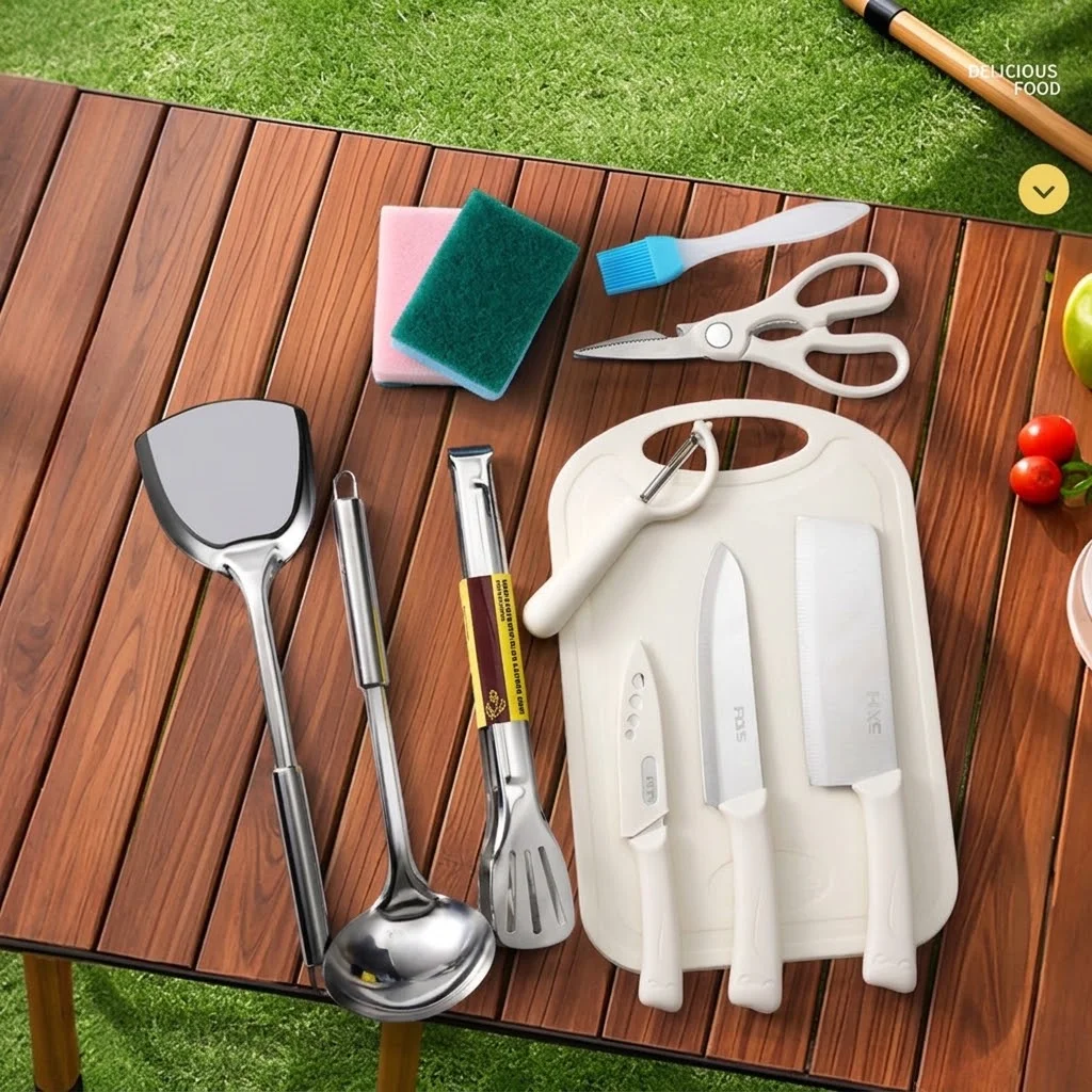 Juego de utensilios de cocina  - Camping Cooking Utensils Storage reseña y precio