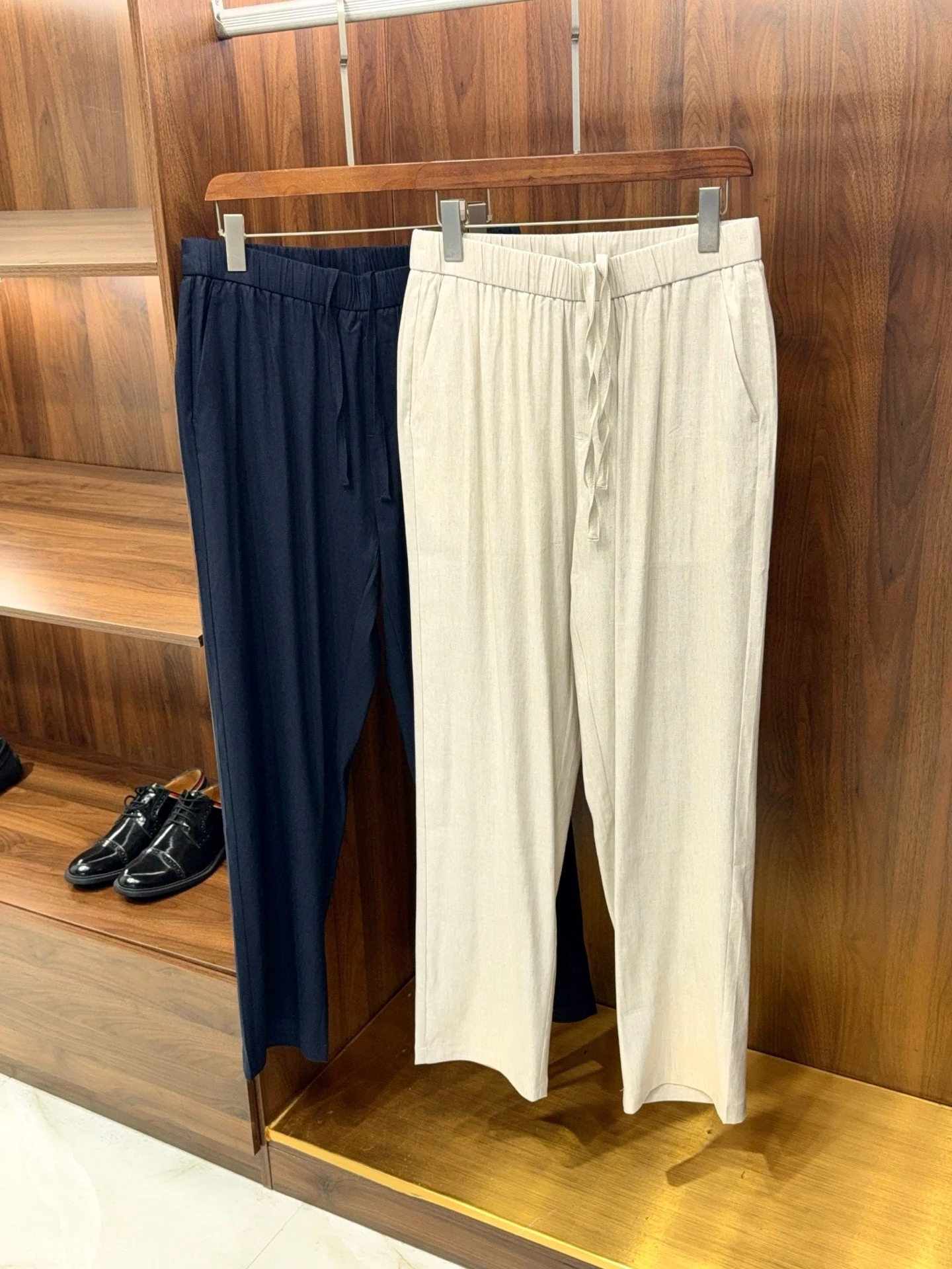 

LP Linen 53.1% Men's Thin Elastic Casual Pants