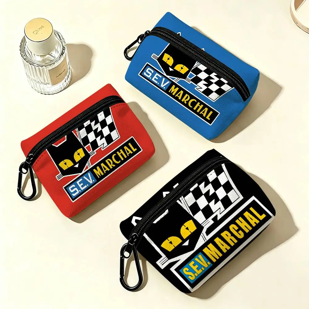 Sev M-Marchal Lightweight Oxford Fabric Coin Purse Carabiner Hook Design Mini Card Key Organizer Bag