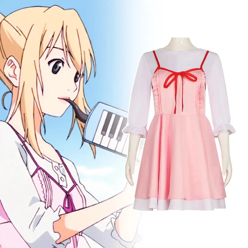 

Anime April Is Your Lie Costume Character Kaoru Miyahara Cosplay Women's Dress Miyahara Kaoru Sexy Dress for Adults