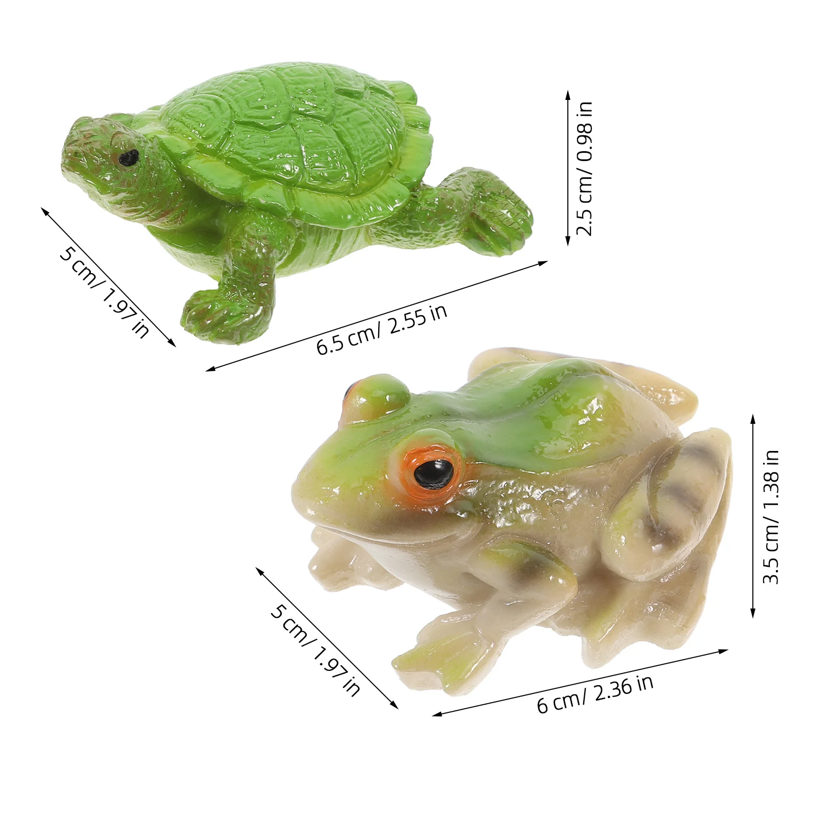 4 قطعة في الهواء الطلق الراتنج الضفدع السلاحف حديقة الحيوان الحلي تماثيل صغيرة للفناء ساحة المشهد الصغير الديكور الراتنج الضفدع تمثال #6