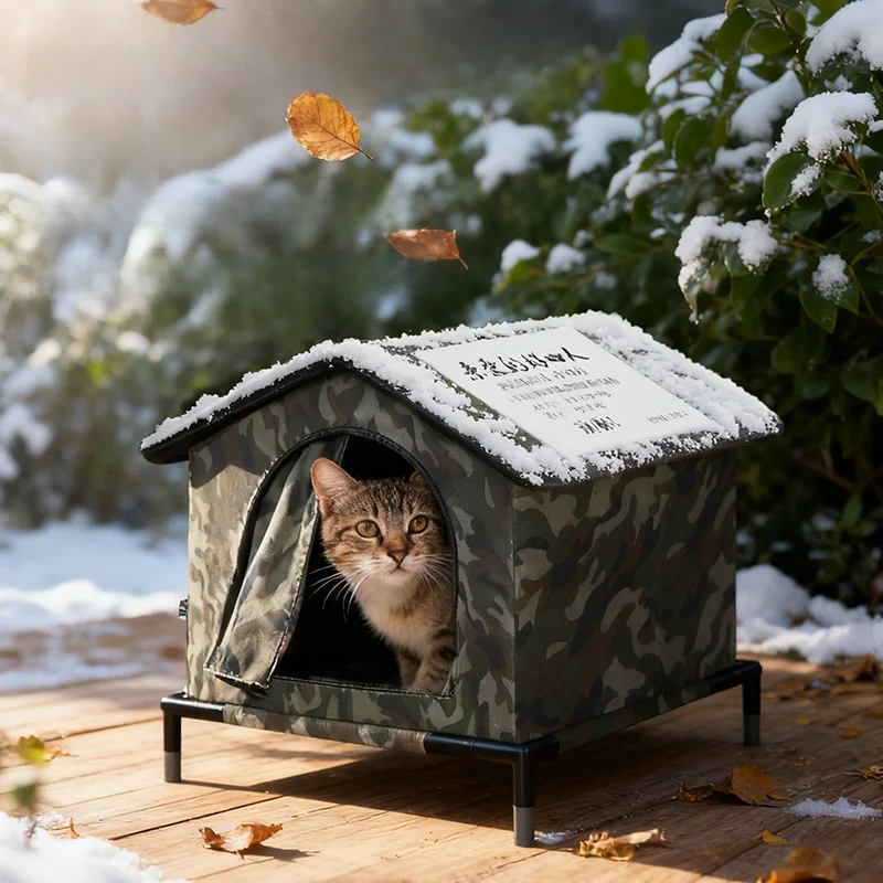 

Уличный зимний домик для животных большого размера, водонепроницаемый, сохраняющий тепло, непромокаемый, устойчивый к холоду, для бездомных животных