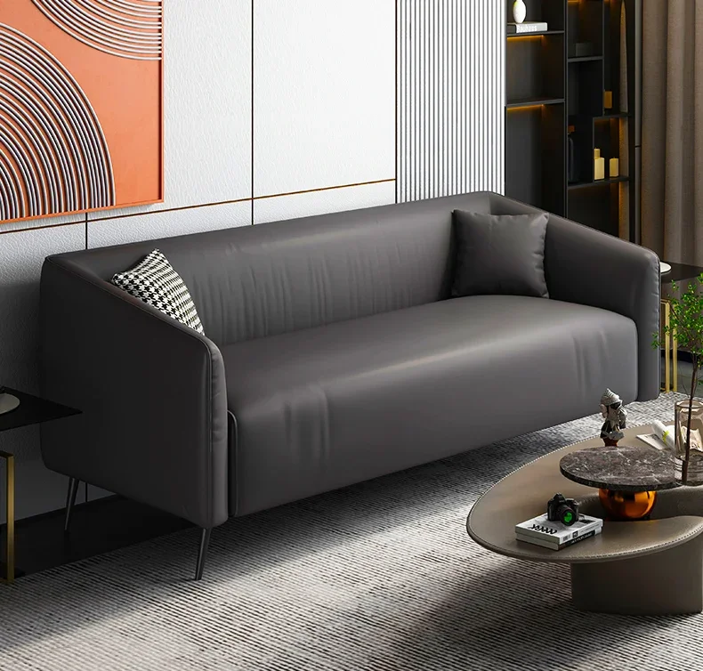 

Sofa small apartment Nordic light luxury simple double triple living room rental clothing store Internet celebrity cat claw skin