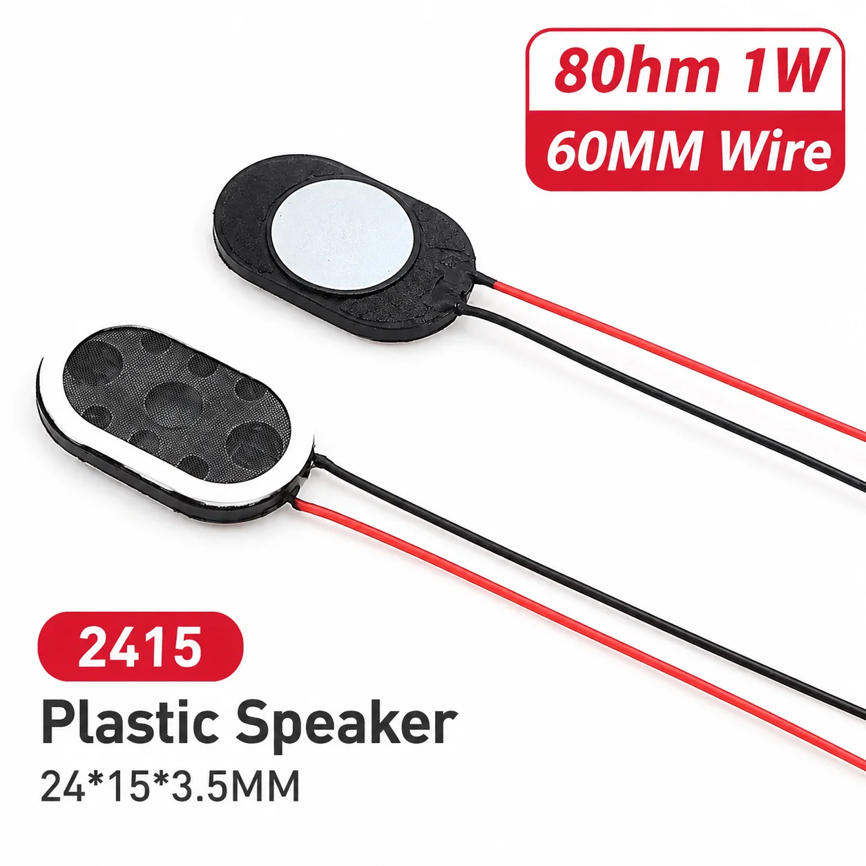 5PCS/Lot 2415 8R 1 Watt Wire Small Plastic Internal Magnetic Speaker 8Ohm 1W For Tablet Computer Mobile Phone Digital Products