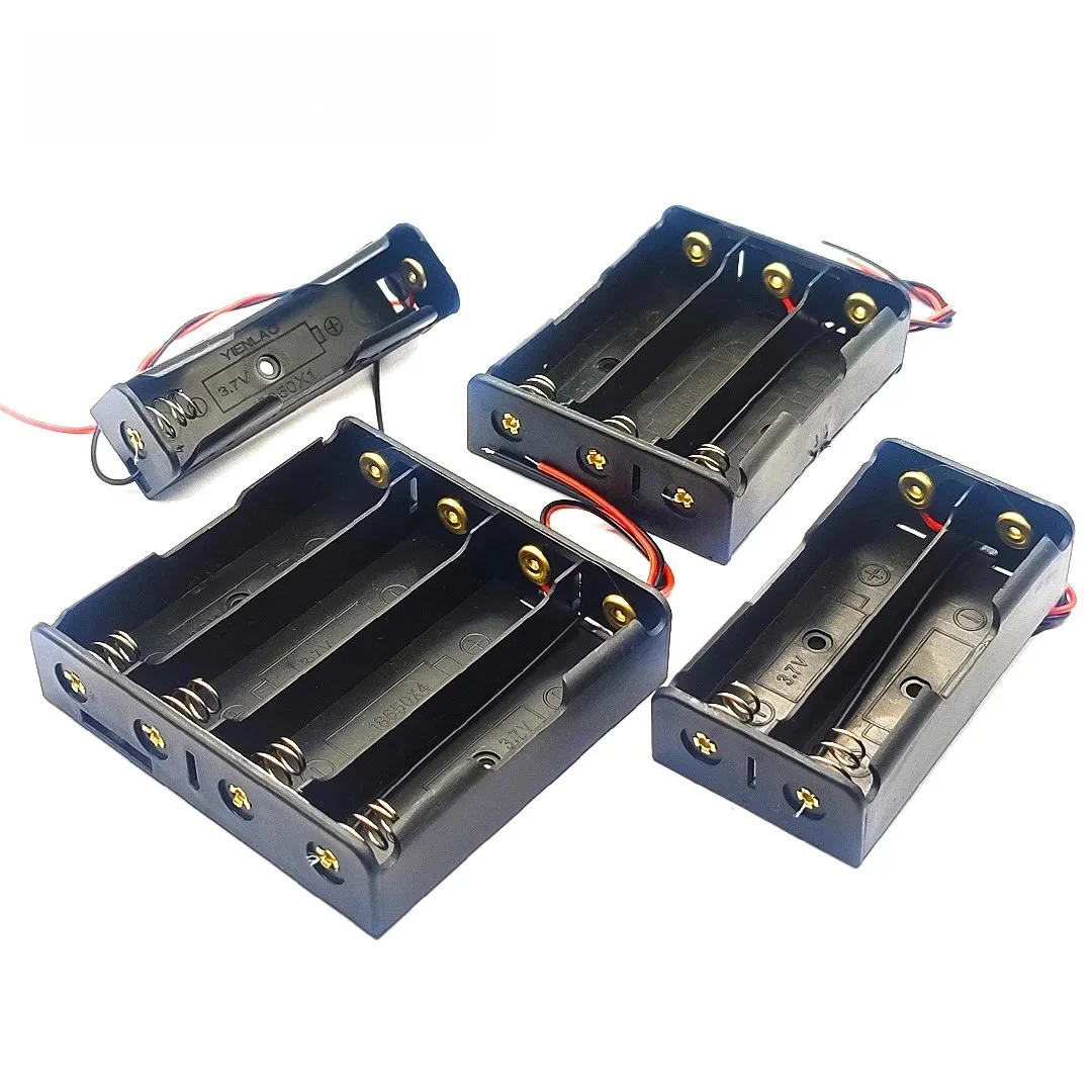 1PCS 18650 Parallel 1/2/3/4/18650 Battery Holder 18650 Storage Box Case 18650 Parallel Battery Box 3.7V