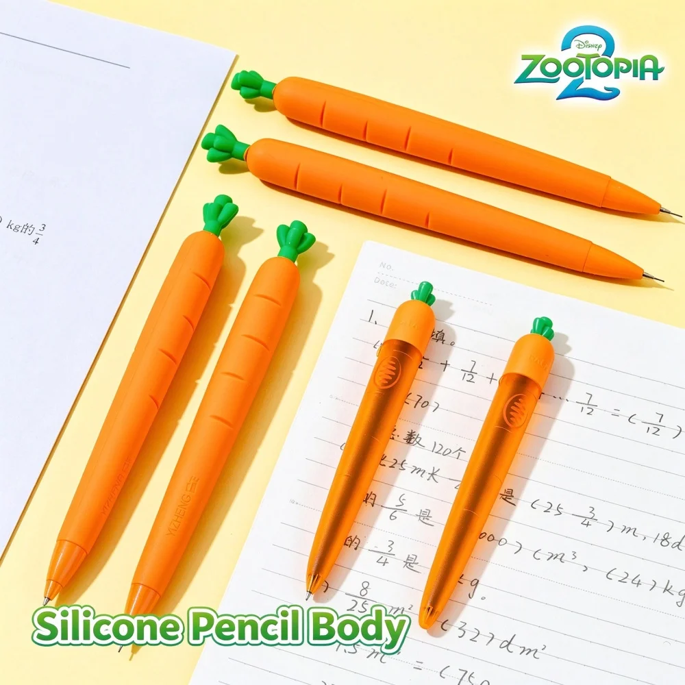 Genuine Disney Zootopia Carrot 0.5mm 2B Automatic Pencils Kit Cartoon Judy Writing Drawing Pencil For School Stationery Prizes