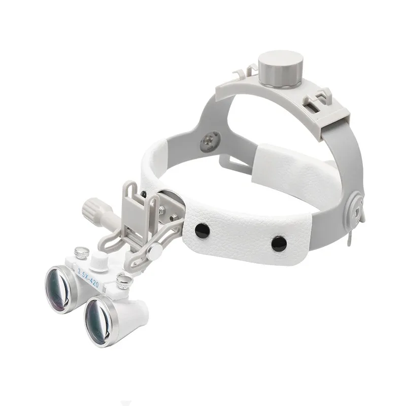 

3.5X Dental Binocular Magnifier 320-420 mm Ultra-light Helmet Surgery Magnifying Glass Lupa Surgical Odontological Glasses