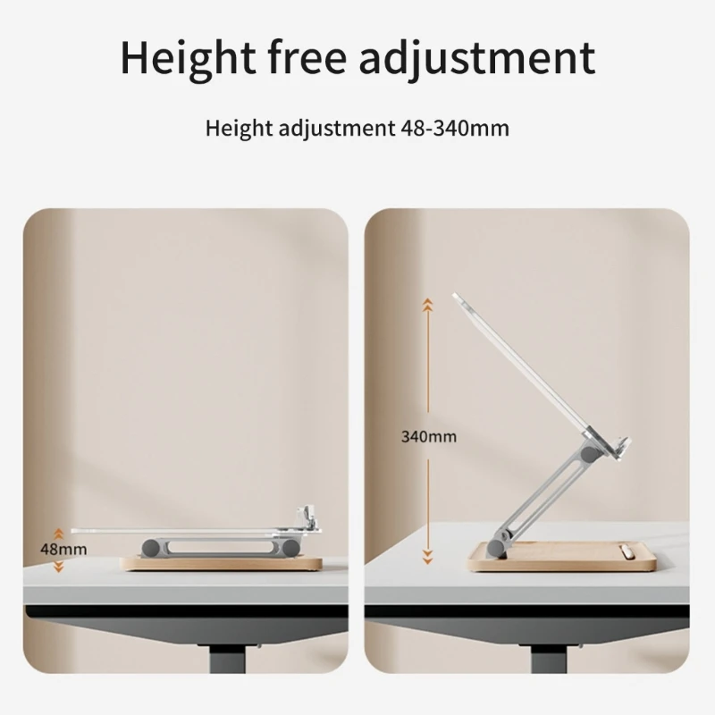 Support lecture bureau multifonction, support d'ordinateur en métal acrylique