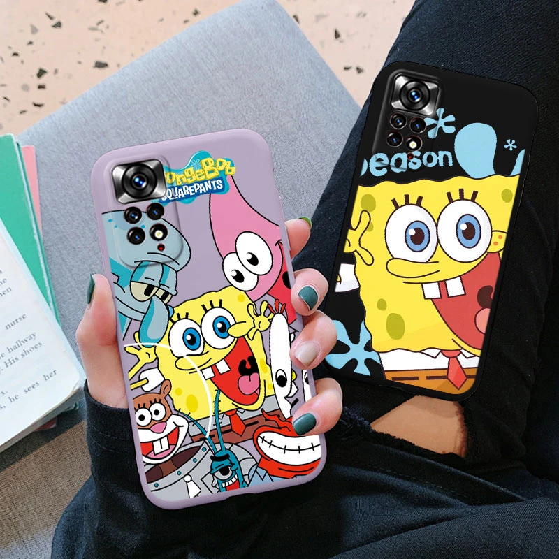 Etui na telefon Funny Cartoon SpongeBob SquarePants do Xiaomi Redmi Note 11 11S Note 11S 4G Cute Patrick Star Silicone Soft TPU Cover