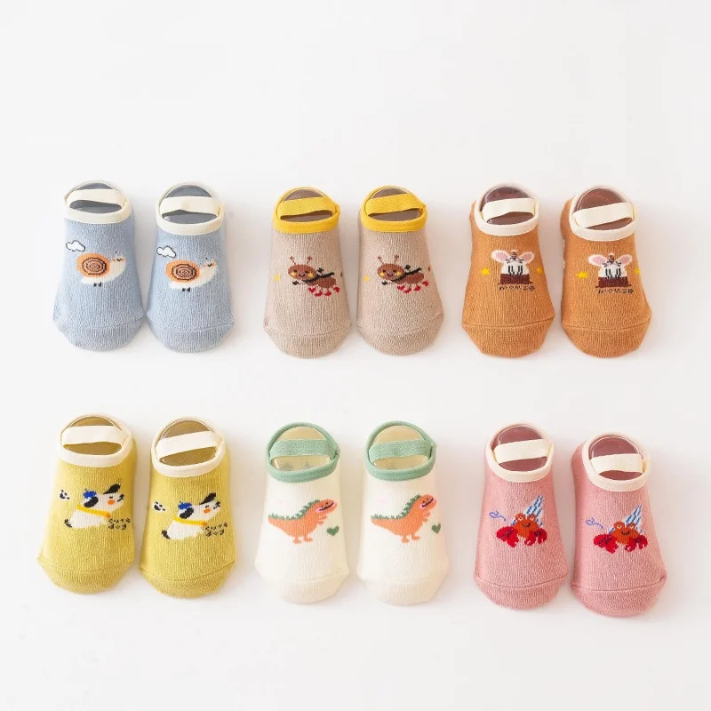 

Newborn Baby Floor Socks Non-slip Cute Cartoon Infant Toddler Boat Socks For Boys Girls Cotton Unisex Home Sock Anti Slip 0-24M