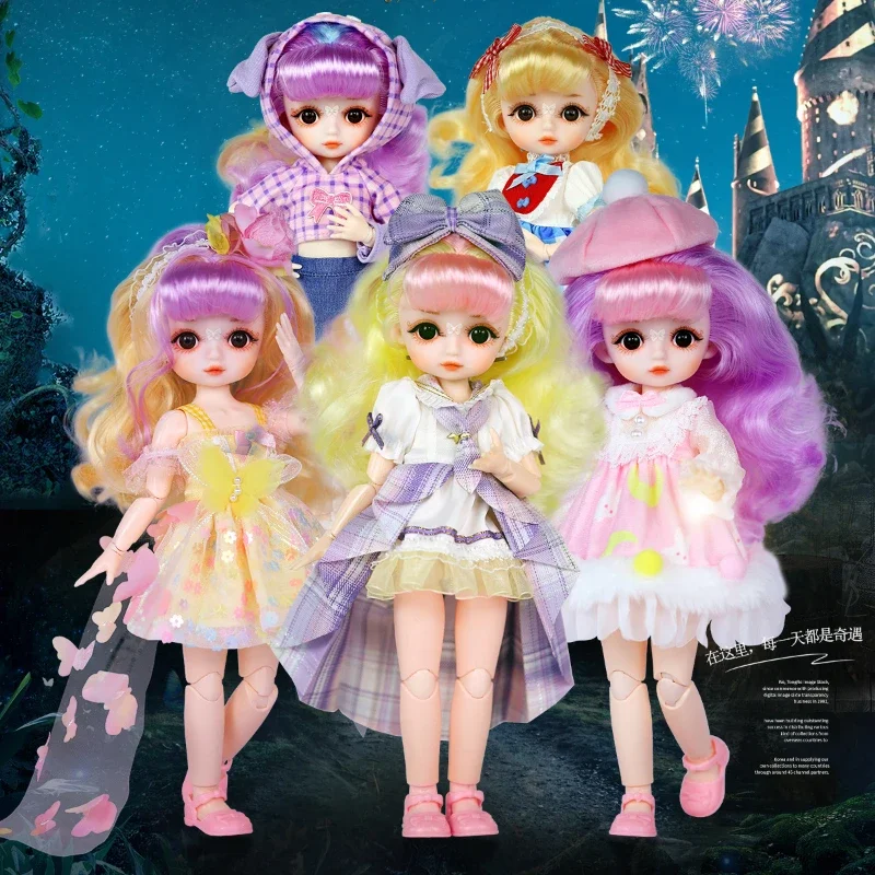 30cm Lolita Dress BJD Doll Snow Queen Joint Bjd Princess Doll Girl Toy Dressing Change 1/6 Doll Best Gift for Girl Birthday