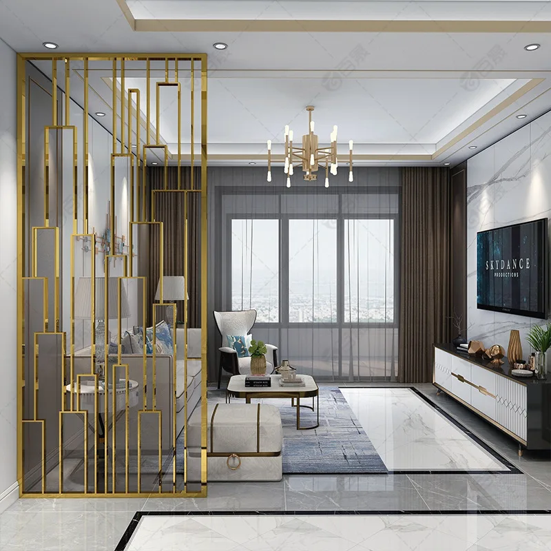 Restaurant Office Living Room Dubai Reusable Stainless Steel Partitions Aluminum Screens Metal Wall Partition Room Divider