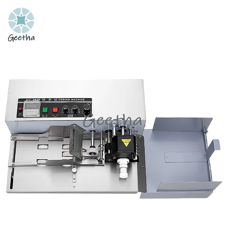 10-25mm Thickness Coding Machine 380F Produce Solid Dry Ink Roll Coding Card Bag Date Printer Machine