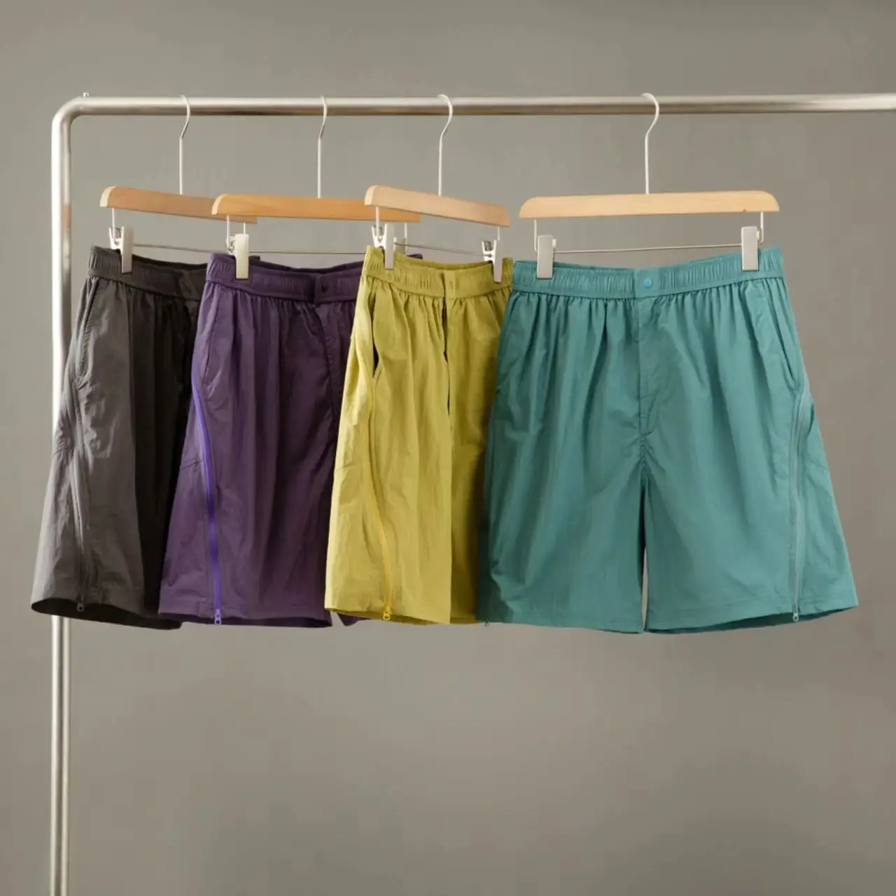 

Outdoor Men's Spor ort Pants Qui Dry Breathable Summer Trendy Side Zipper Loose Fit Straight Leg Casual Pants