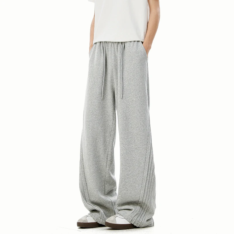 

spring and summer mens casual pants japanese streetwear vintage Wrinkles baggy straight pants new fashion sweatpants y2k clothes