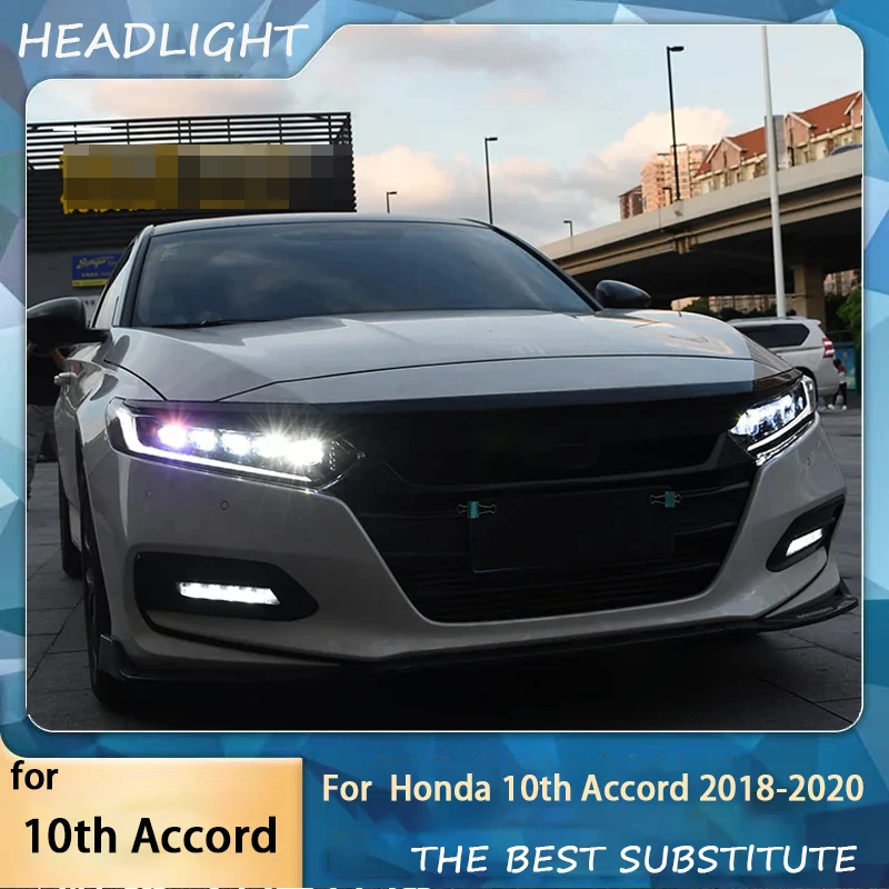 Car LED Headlights for Honda Accord 10Th Gen 2018 2019 2018 2019 2020  upgrade Sequential Dynamic Turn Signal Lights