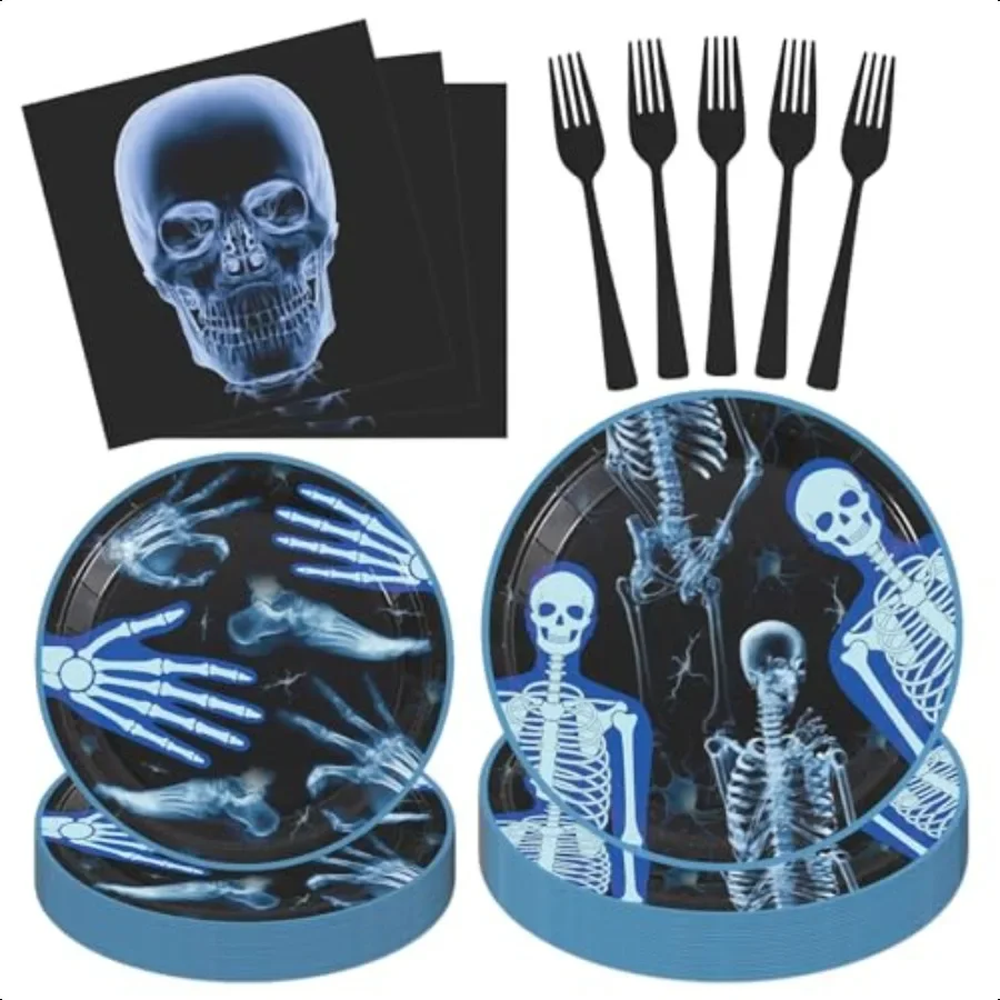 

Radiology X Ray Party plies Radiology Tech Graduation Party Decorations Skeleton Goth Birthday Plates and Napkins Xray Rad Tech