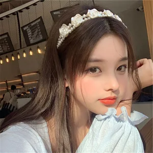 Kadınlar için zarif Büyük Beyaz İnci Saç Bantları, el yapımı, basit gül çiçek saç bantları, saç askısı, retro dalga, küçük kız için aksesuarlar headdress 6 Büyük satış, kediyi biliyorsunuz-büyük sayı 3