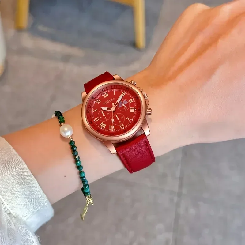 1pc-Fashion Ladies Watch Ladies Alloy Dial Quartz Watch-suitable for Daily and Party (no Box)