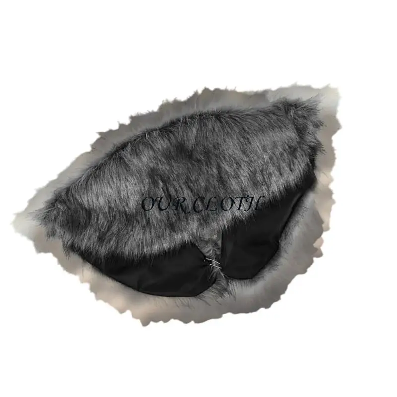 Vikinges Faux Furs Collar with Pin Medieval Knight Shoulder Wrap Warriour Y1AC - view 4