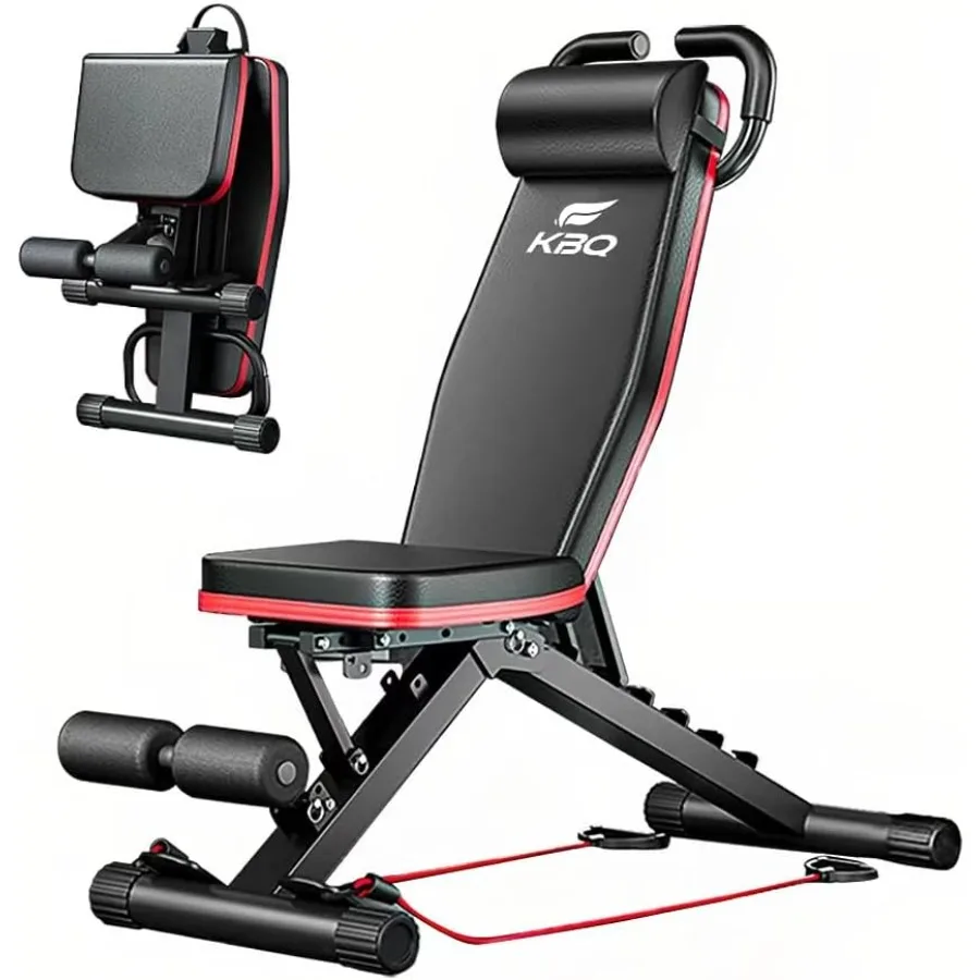 Silla de ejercicio ajustable para gimnasio en casa, banco de extensión plegable para la espalda, para entrenamiento de la parte inferior de la cadera, multifuncional