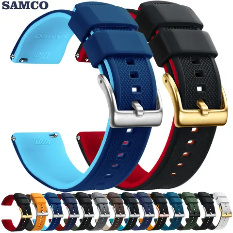 Cinturino per orologio in gomma a sgancio rapido Cinturino in silicone 18mm 20mm 22mm Huawei, Samsung Galaxy, Garmin, cinturino di ricambio per orologio