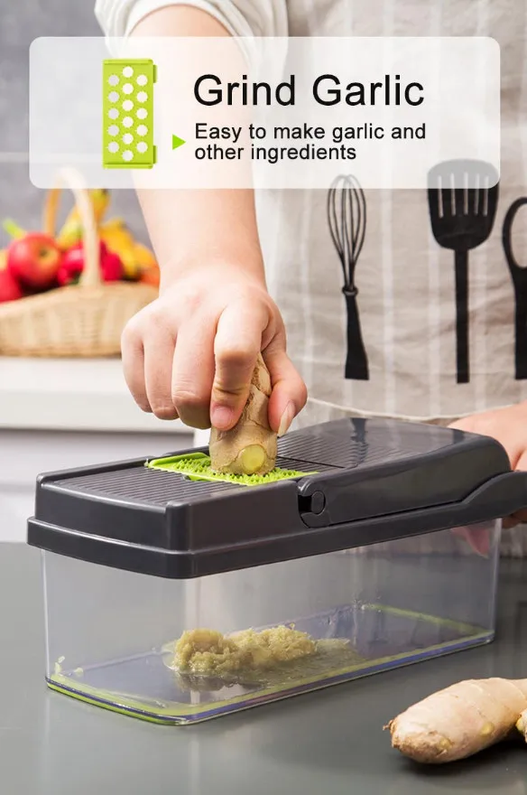 15-In-1 Vegetable Fruit Chopper Cutter Food Onion Veggie Dicer Slicer Kitchen view 3