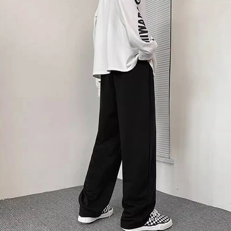 

Американские рабочие штаны для мальчиков, мужские летние тонкие и свободные модные штаны большого размера для бега из ледяного шелка