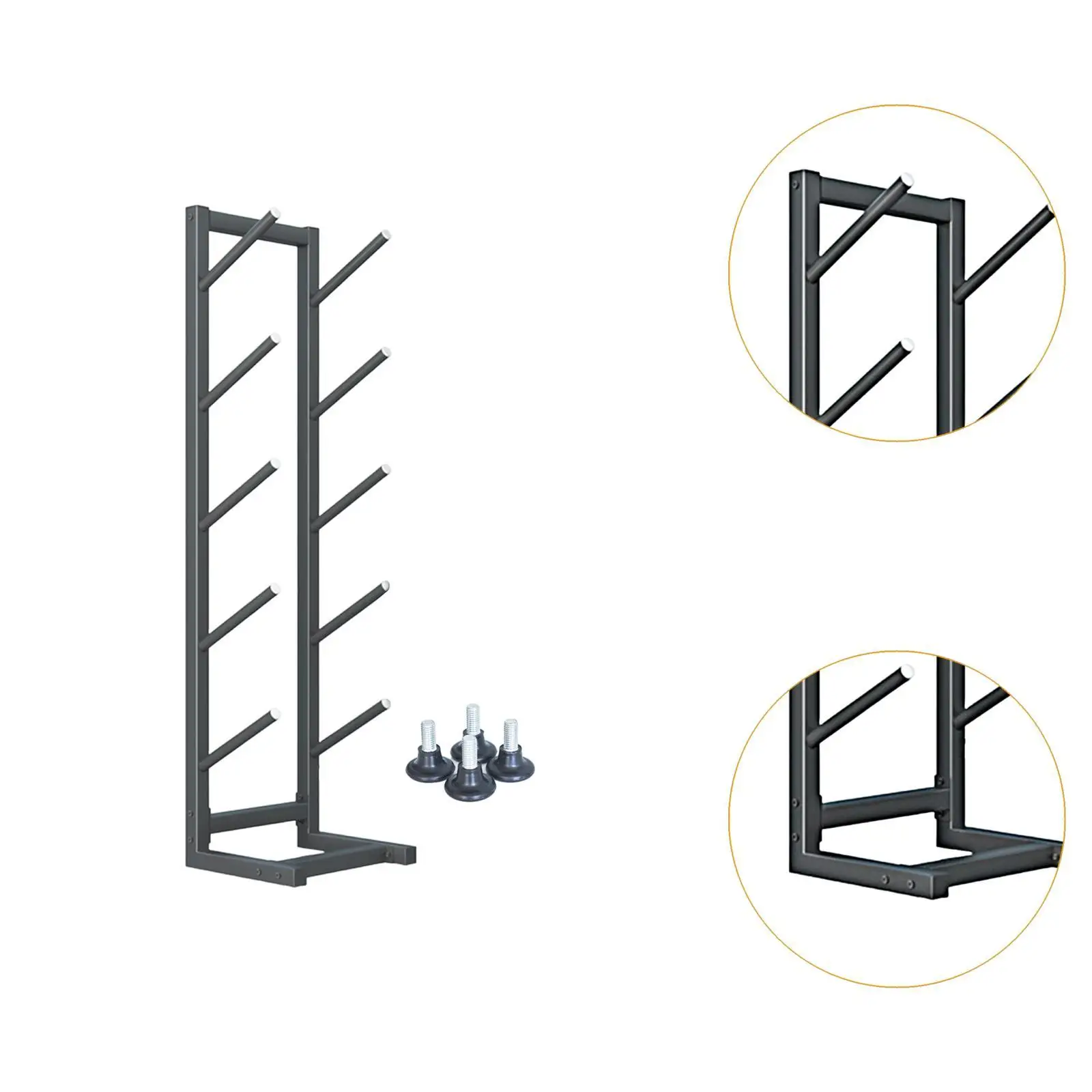 standing-skateboard-organizer-rack-wall-mount-vertical-storage-for-longboard-and-snowboard