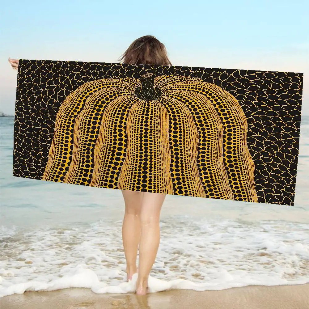 Yayoi Kusama Art Microfiber Beach Towel Absorbent Quick dry Soft Yoga Swimming Resort Mountain Climbing Towel