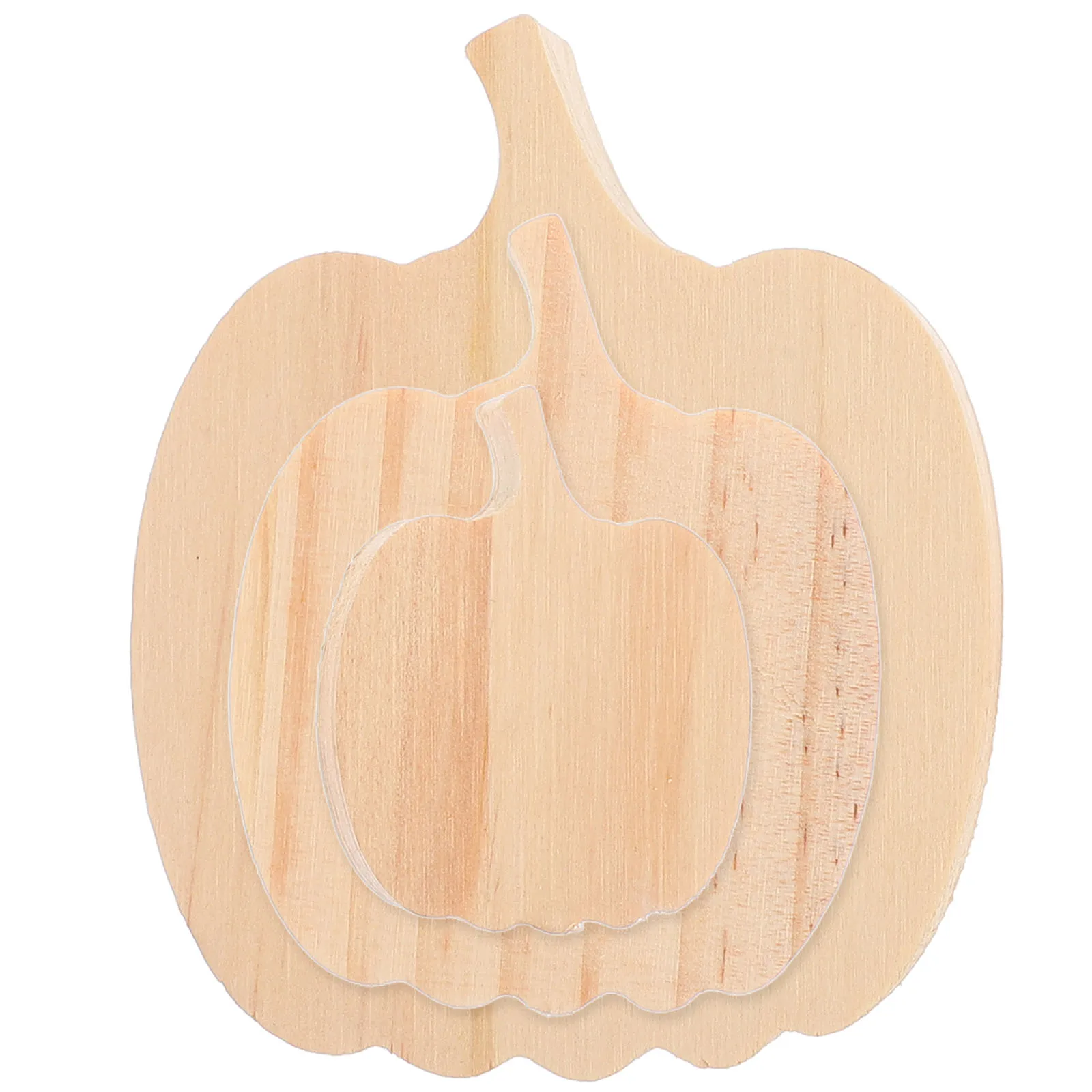 

3 Pcs Wooden Pumpkin Decoration Centerpiece Sticker Table Unfinished Cutouts for Crafts