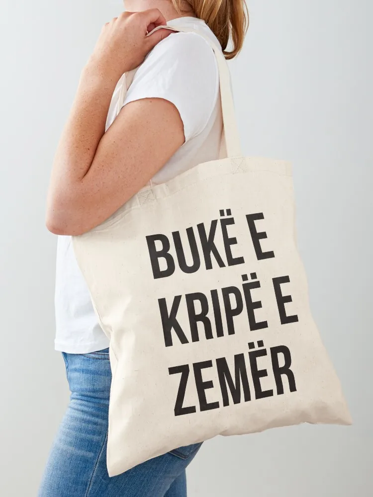 Buke e kripe e zemer Tote Bag canvas tote bags Lady bags Large bags for women